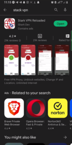 Stack VPN On Play Store